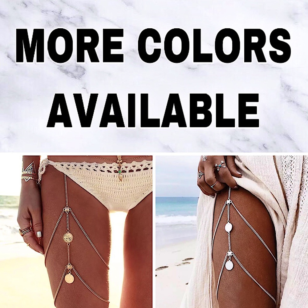 ⚜️𝟯𝟬%𝗢𝗙𝗙 𝗯𝘂𝗻𝗱𝗹𝗲𝘀 𝟯+⚜️ NEW Gold Coin Flower Body Chain - Picture 6 of 8